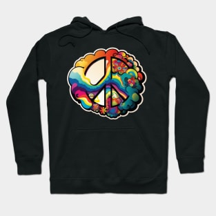 Groovy Psychedelic Peace Sign Hoodie